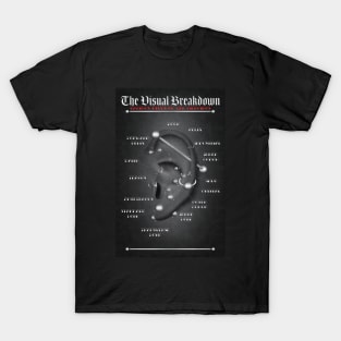 Grunge Ear Piercing Chart T-Shirt